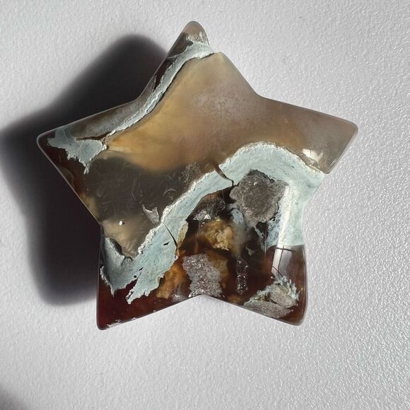Flower Agate Star‎ Carving (1) - Picture 3 of 8